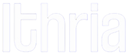 ITHRIA company logo in white bold text on black background representing brand identity and corporate presence