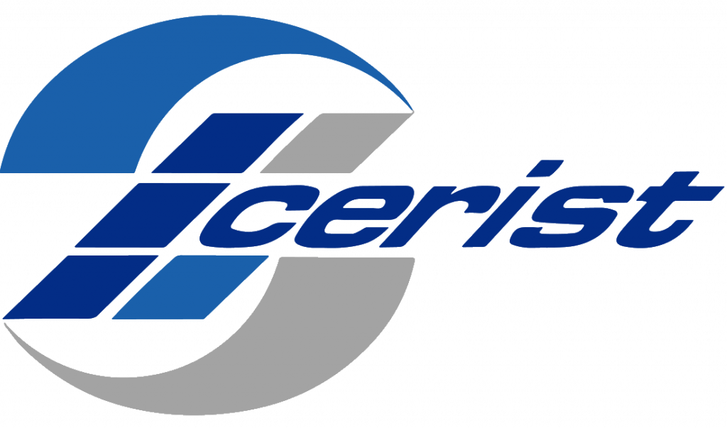 CERIST logo with blue and grey geometric circular design and blue text representing scientific research partnership