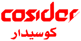 COSIDER logo in red text featuring both English and Arabic script كوسيدار on black background representing construction industry partnership